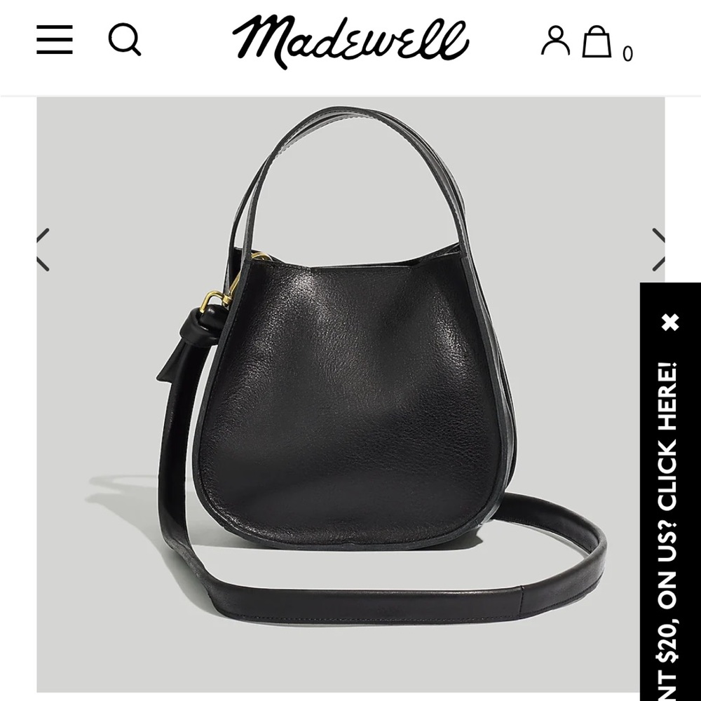 Madewell Sydney Crossbody black leather - gently used
